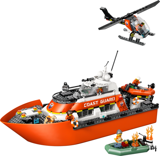 LEGO Coast Guard Rescue Boat & Helicopter — Set 60504