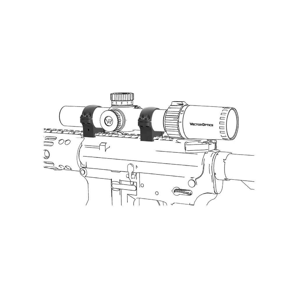 Vector Optics XASR-SQ10 30mm Steel Quick Release Weaver Scope Rings Low Profile
