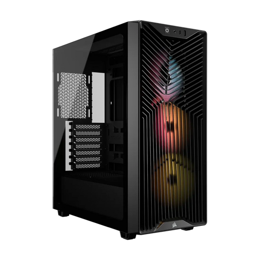 3200D RS ARGB Mid-Tower PC Case; 3x RS120 ARGB fans incl - Black.