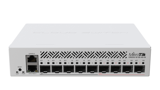 MikroTik CRS310-1G-5S-4S+IN, 4 x 10G SFP+ Ports, 5 x 1G SFP Ports, 1 x 1G Ethernet Port