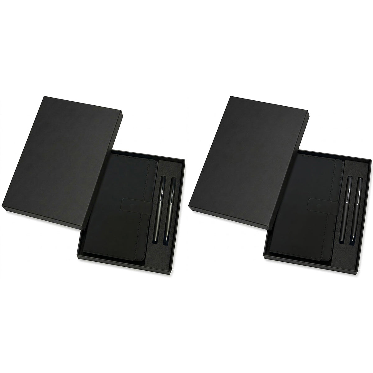 Executive Notebook & Twin Pen Gift Set - Black