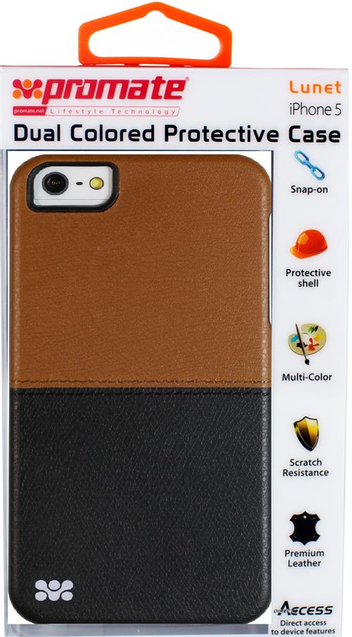 Promate Brown/Black Lunet Iphone 5 Durable Case