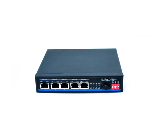 5 Port Gigabit MPPT Solar POE switch (Selectable IEEE802.3af/at/POE++) + 1 SFP port.