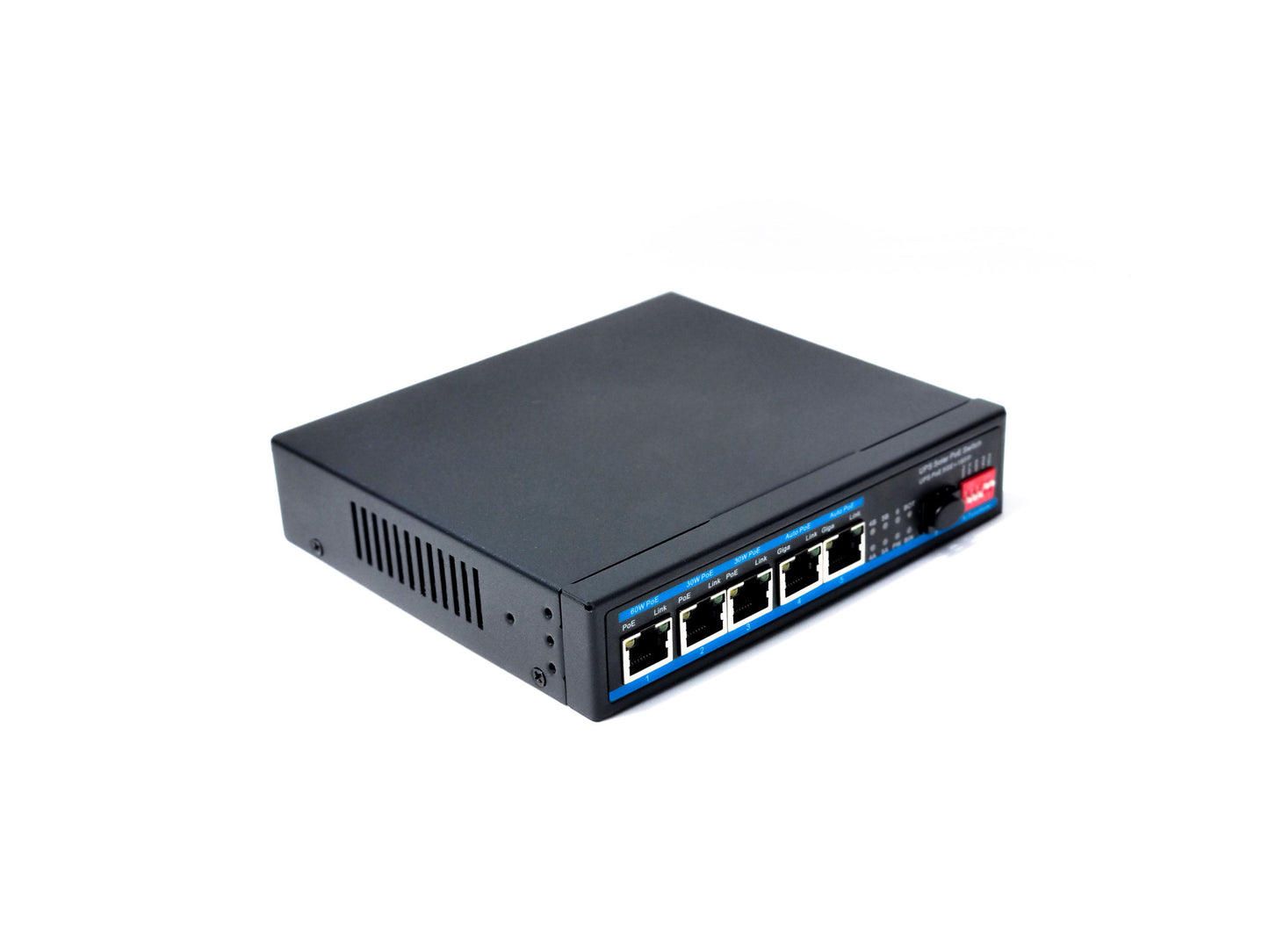 5 Port Gigabit MPPT Solar POE switch (Selectable IEEE802.3af/at/POE++) + 1 SFP port.