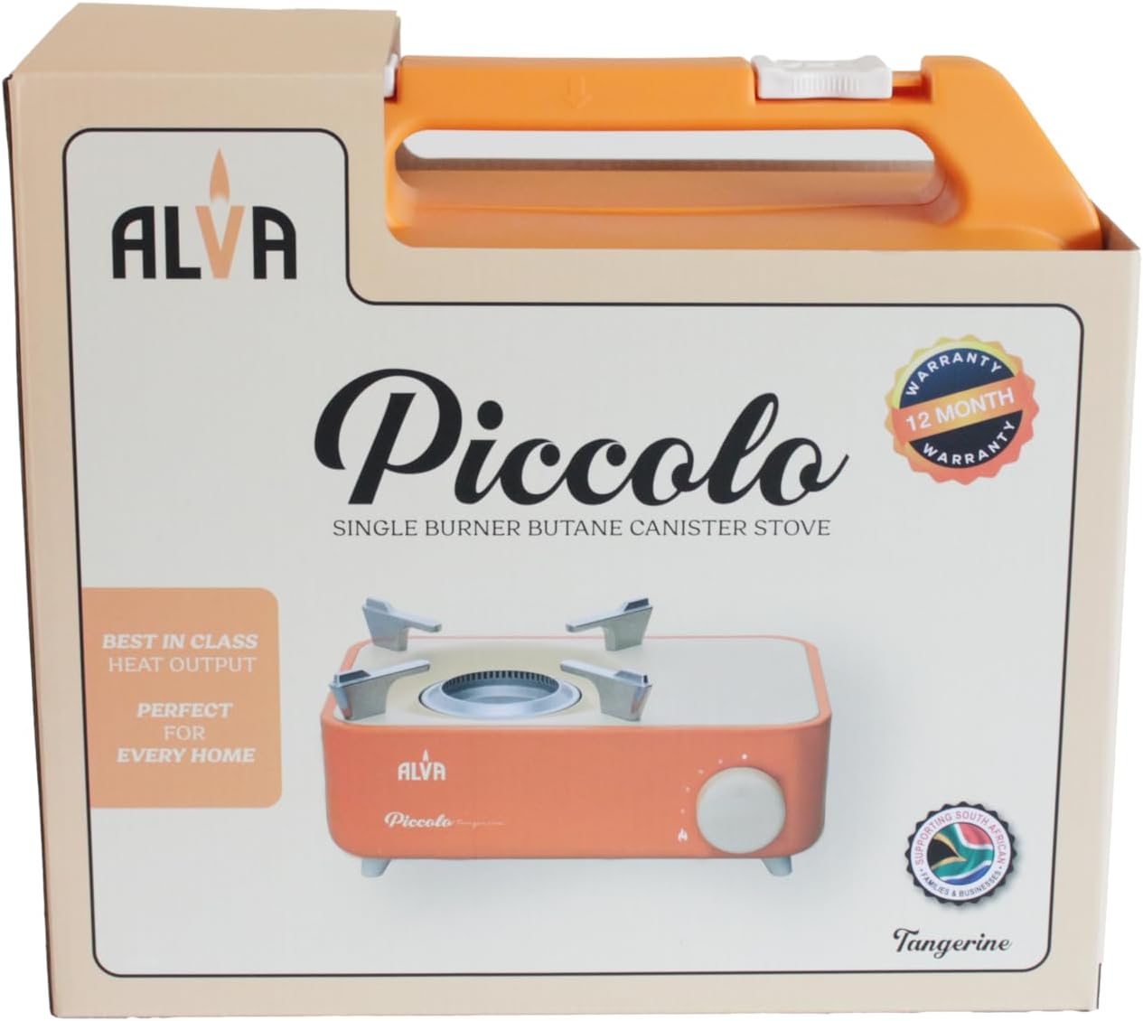 Alva Mini Butane Canister Stove with Carry Case (Tangerine Orange) - Alva Mini Butane Canister Stove Tangerine