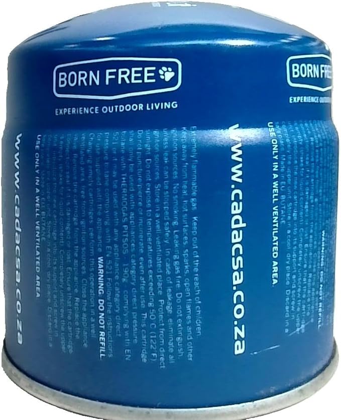 CADAC Born Free 190g Pierceable Gas Cartridge - Guards On Duty Shop & Security Guards