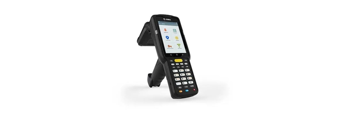 MC3330R UHF RFID GUN; CIRCULAR ANTENNA; 802.11 A/B/G/N/AC; SE4750SR 2D IMAGER W/ LED AIMER; 29 KEY; 2X BATTERY; GMS; 4GB RAM / 3