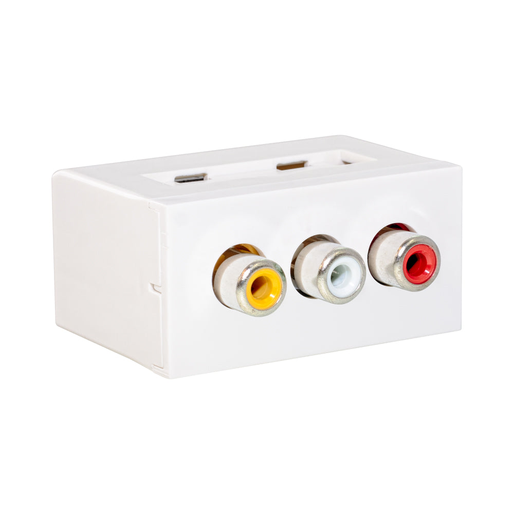 Surface Mount Box Rj45 to 3rca (fa-2415-3rca-av) — LinkQnet | Guards on Duty Shop