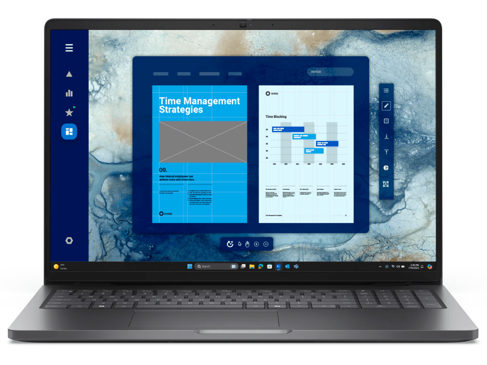 Dell Pro 16 PC16255 AMD Ryzen 5 220 8GB 512GB SSD 16.0" FHD+ FHD/IR Cam W11Pro No WWAN