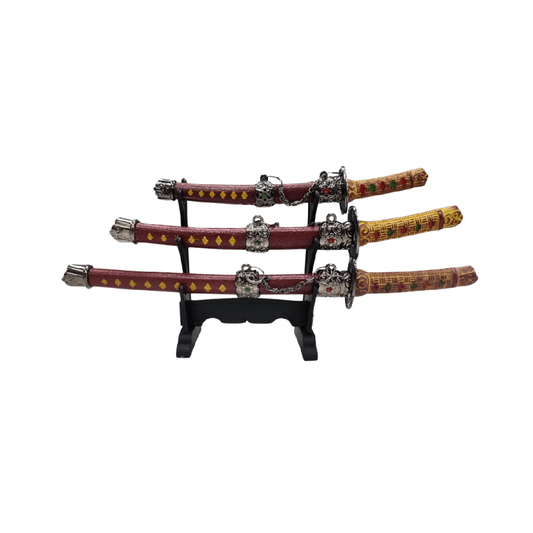 Japanese Samurai Sabre Set 3pcs HK32-3 – FAS 3-2 Triple Katana Display Sword Set