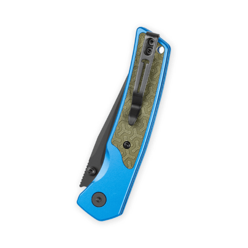 Bestechman Icebreaker BMK16E–Black PVD D2 Blade & Blue Aluminum Handle Folding Knife