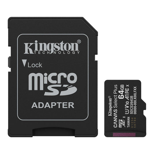 Kingston Canvas Select Plus MicroSD Memory Card 64GB - SD Card - Kingston - Accessories - Guards On Duty Shop & Security Guards