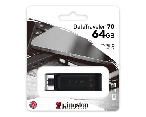 Kingston 64GB USB-C 3.2 Gen 1 DataTraveler 70 - Guards On Duty Shop & Security Guards