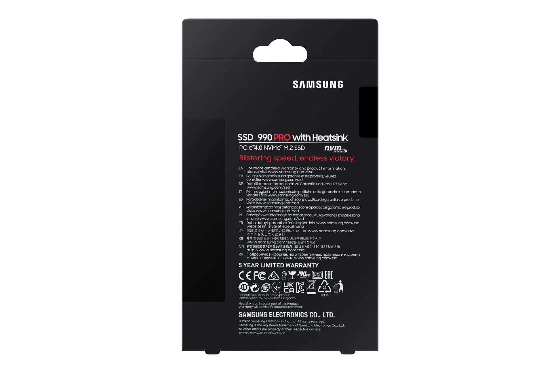 SAMSUNG 990 PRO 4 TB NVME SSD W/HEATSINK - READ SPEED UP TO 7450 MB/S, WRITE SPEED TO UP 6900 MB/S, RANDOM READ UP TO 1400000 IOPS, RANDOM WRITE UP TO 1550000 IOPS, PCIE 4.0 X4, NVME 2.0, V-NAND 3BIT MLC; IN-HOUSE CONTROLLER, 2GB LOW POWER DDR4, 2400TBW 5 - Guards On Duty Shop & Security Guards