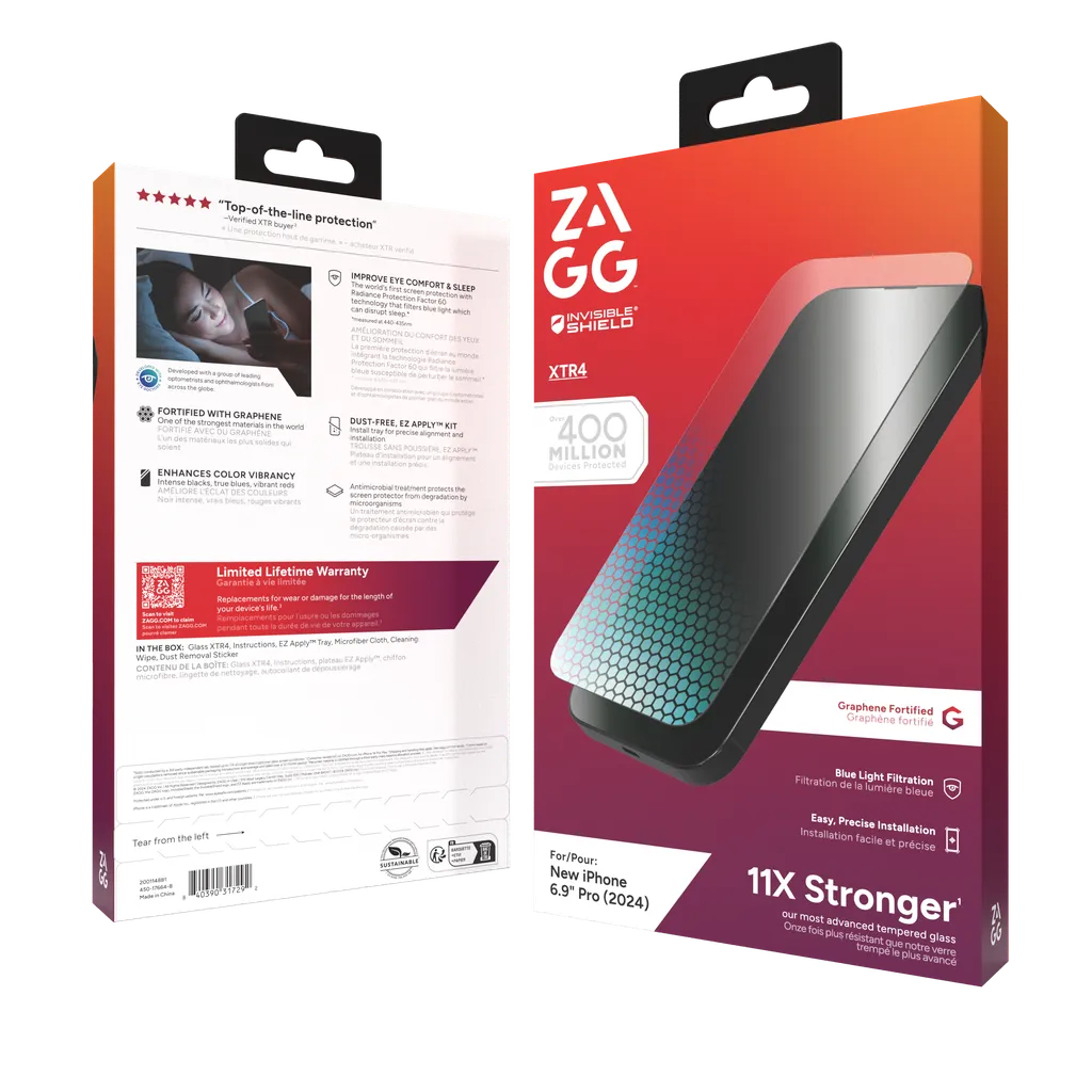InvisibleShield Glass XTR4  Apple iP16 Pro Max Screen