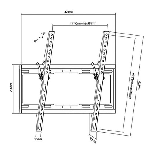 EQUIP BRACK, TV 32"-55" TILT WALL MT