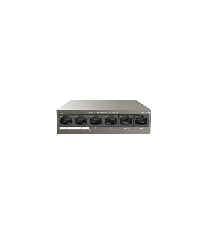 TENDA 6-Port Desktop Switch With 4-PoE