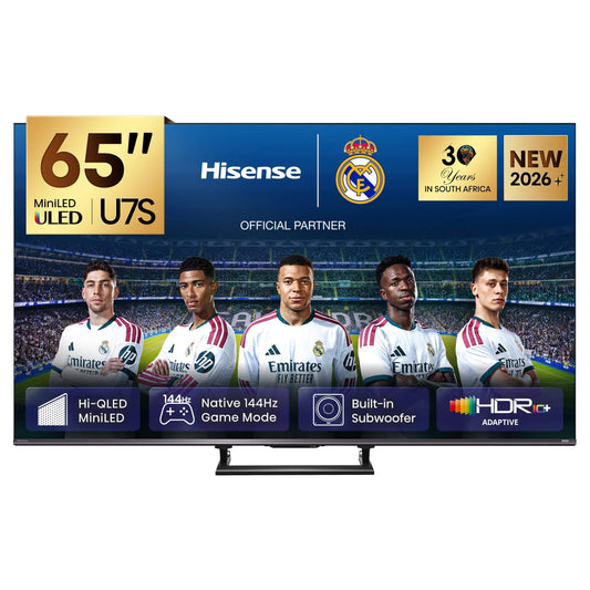 HISENSE LEDN65U7S 65' inch TV | Hi-QLED MiniLED | 144Hz Game Mode | 240HSR | Built-in Subwoofer