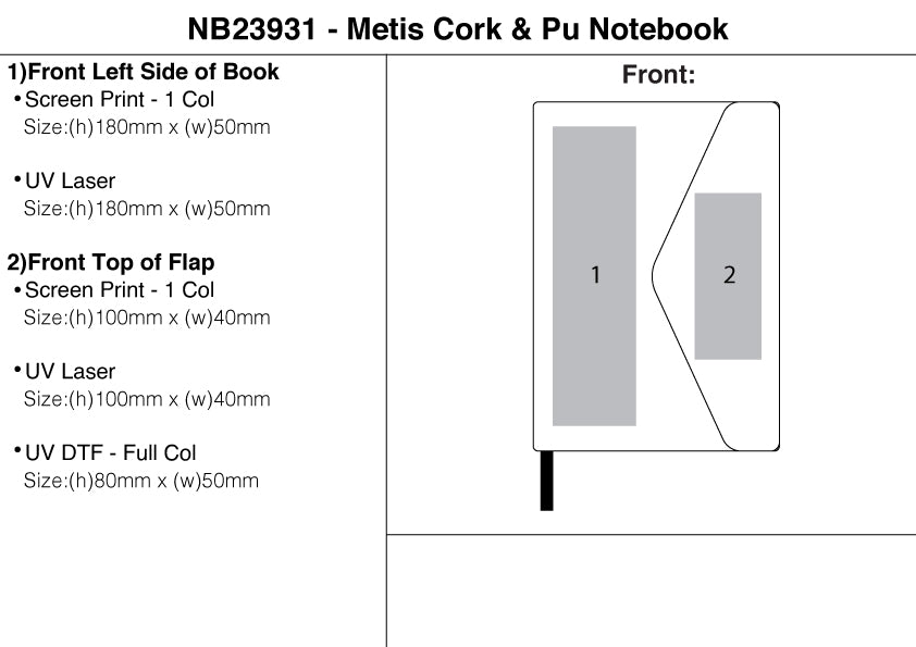 Metis Cork & Pu Notebook