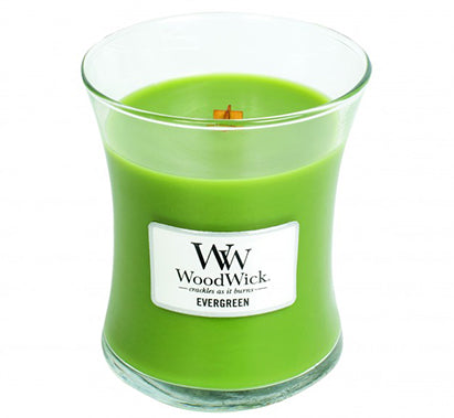Woodwick Evergreen Candle Medium Jar Retail Box No Warranty