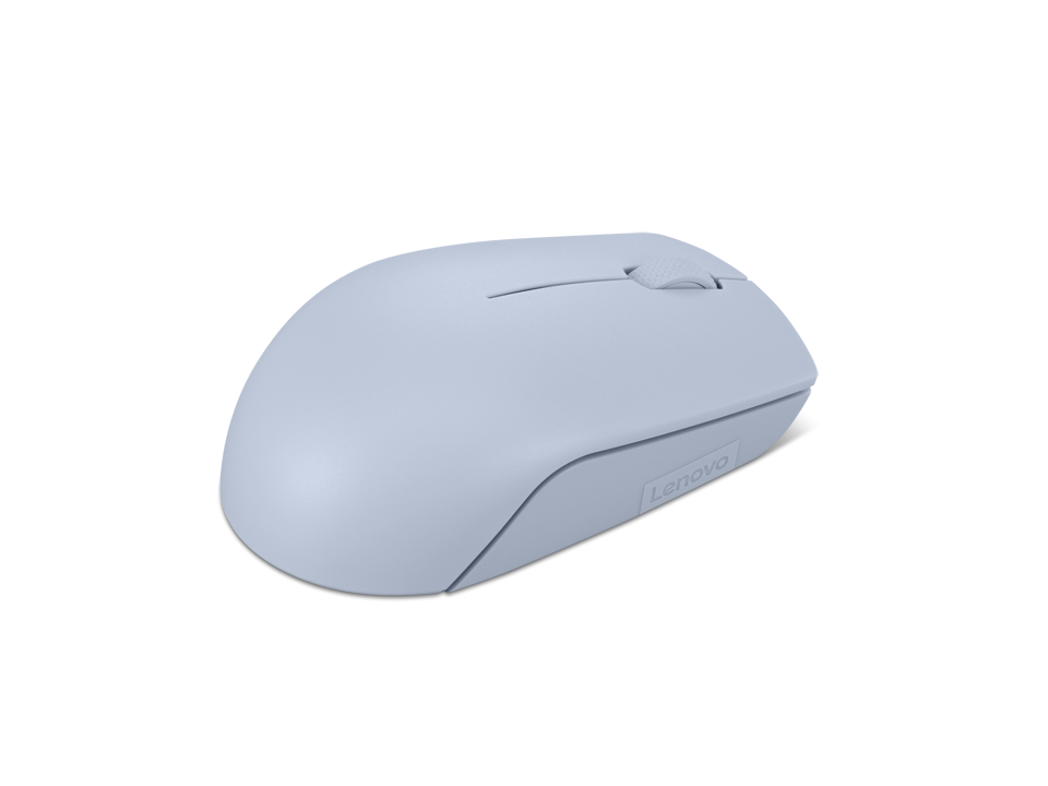 Lenovo 300 Wireless Compact Mouse (Frost Blue) with battery