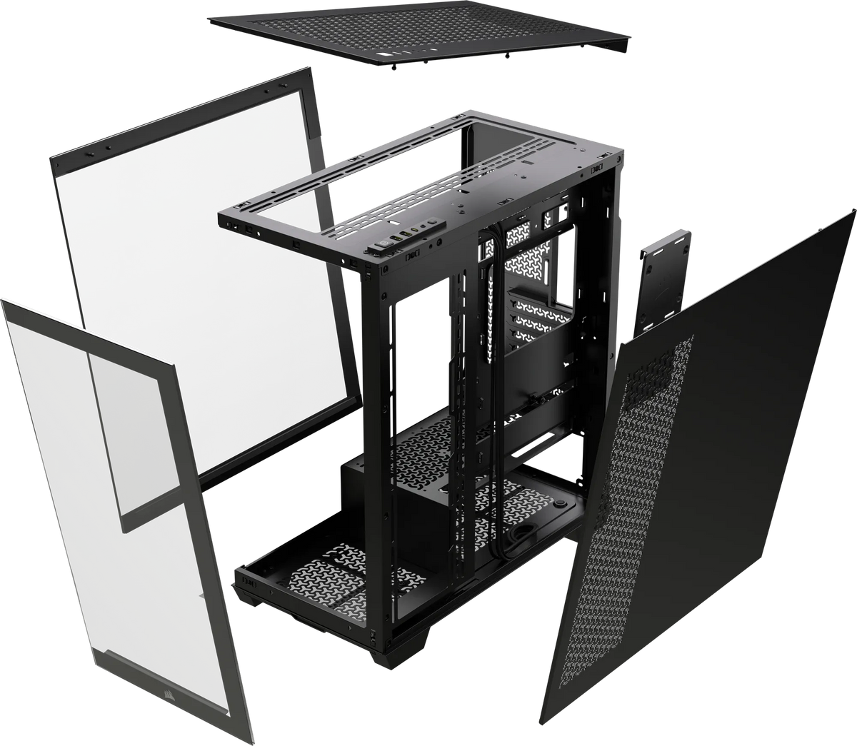 3500X Tempered Glass Black Mid-Tower PC Case; 2x 3.5'' | 2x 2.5'' Drive Bays; Up to 360mm Radiator compatible