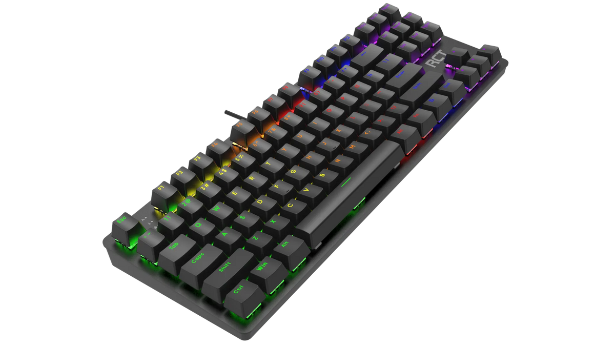 RCT HyperKeyTKL 87 keys Mechanical Gaming Keyboard; Blue mechanical switches; Multi Color LED Backlight.