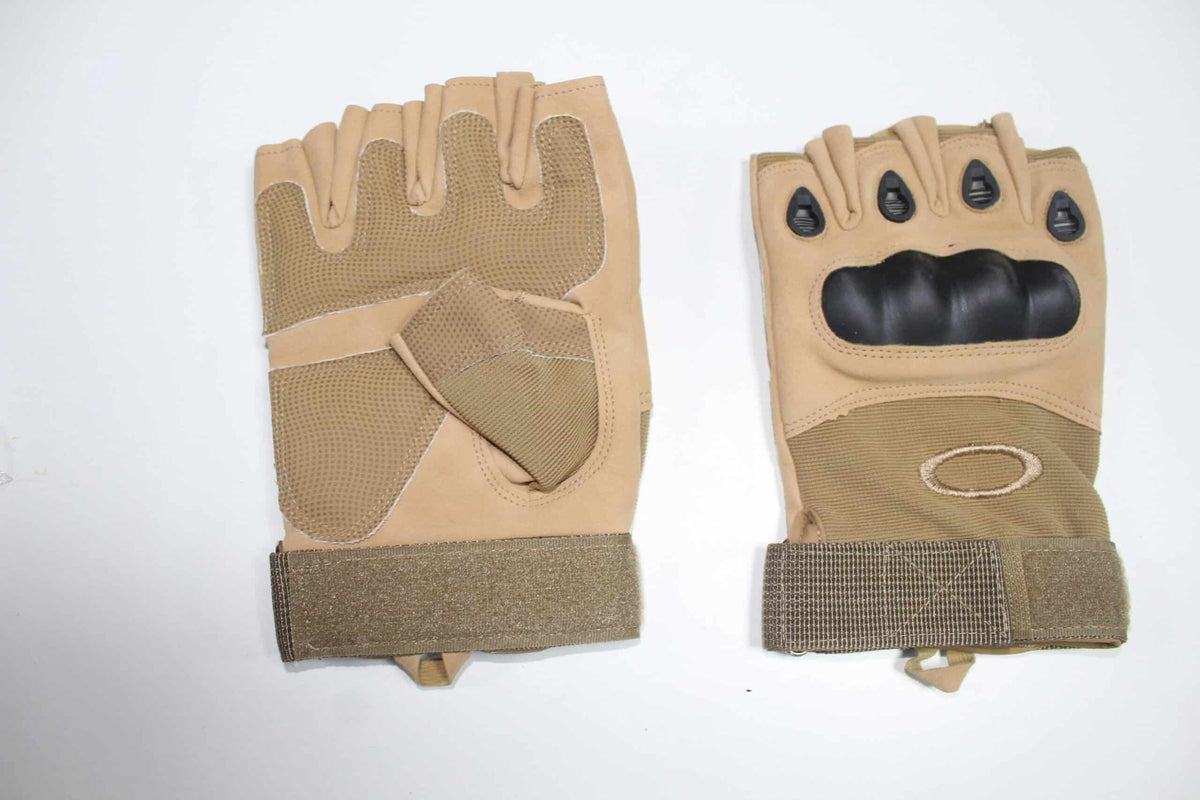 Fas176 Half Finger Gloves Hard Knuckles
