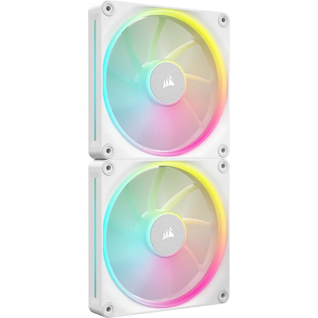 Corsair LX RGB Series; iCUE LINK LX140 RGB White; 140mm Fan; Dual Pack; iCUE LINK System Hub Included