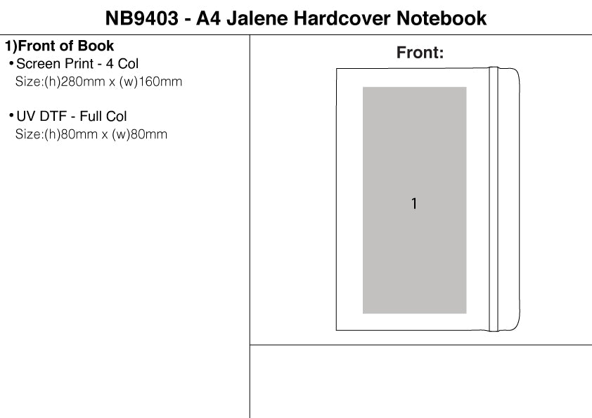 A4 Jalene Hardcover Notebook