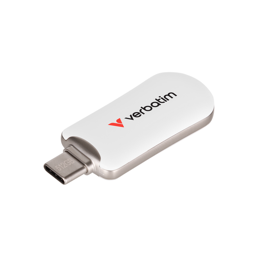 VERBATIM Plectra USB-C Flash Drive White 512GB