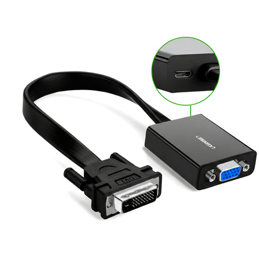 UGREEN DVI-D 24+1 to VGA Active Video Adapter (Male to Female) – Black - Guards On Duty Shop & Security Guards