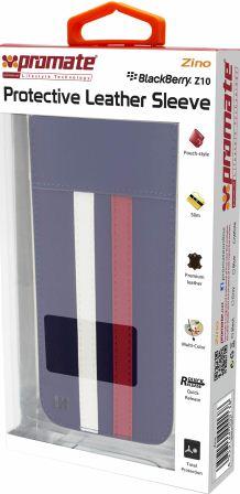 Promate Black Zino Blackberry Z10 Protective Leather Sleeve