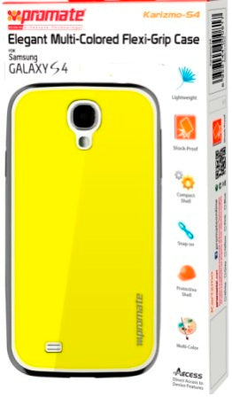 Promate Yellow Karizmo Samsung Galaxy S4 Case