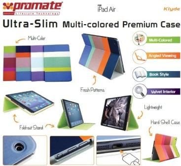 Promate Blue Klyde-Ultra-Slim Multi-Colored Premium Case