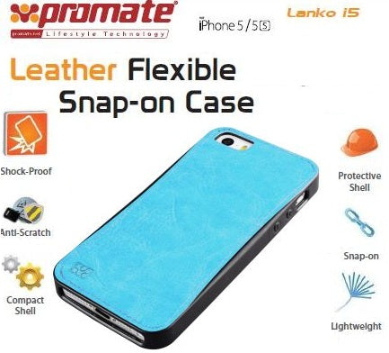 Promate Blue Lanko.I5 Hand Crafted Leather Case