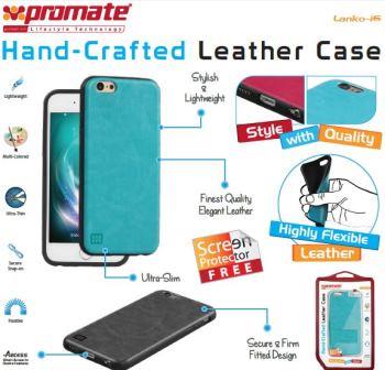 Promate Pink Lanko I6 Leather Flexible Snapon Case