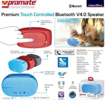 Promate Cheerbox Premium Touch Controlled Bluetooth® V4.0