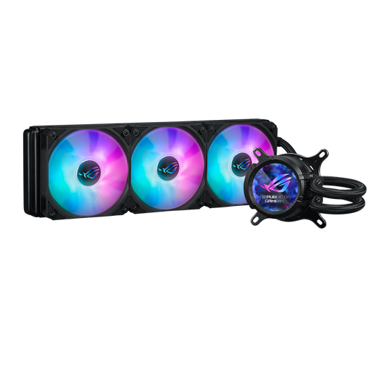 ASUS Cooler Water block:72x72x63mm. Block Material:Copper. Radiator:394x121x27 mm. Intel:LGA1700/1200/115x/1851. AMD:AM4/5