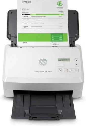 HP SCANJET ENTERPRISE FLOW 5000 S5, - SCAN UP TO 65 PPM/130 IPM (BLACK & WHITE, 300PPI), COLOUR SCANNING, SCAN RES - UP TO 600 DPI (COLOUR AND MONOCHROME, SHEET-FEED), 1 X USB 3.0 AND 1 X USB 2.0 PORT, STANDARD MEMORY 512 MB, RECOMMENDED FOR 7500 PAGES PE - Guards On Duty Shop & Security Guards