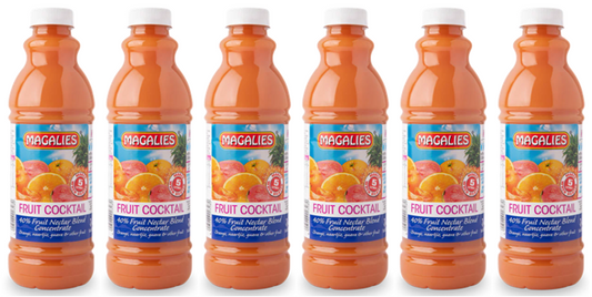 6 x MAGALIES 1 liter Fruit Cocktail 40% Concentrate (Sold 6x 1L Per Case) Magalies Nectar Juice