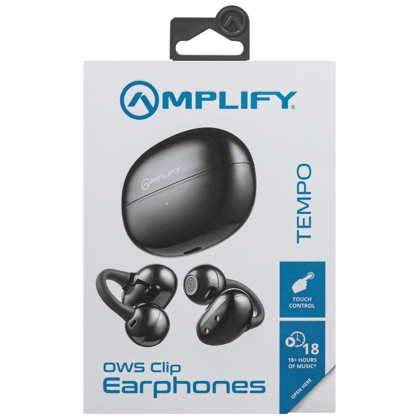 Amplify Tempo Series OWS Clip Earphone - Black - Guards On Duty Shop & Security Guards