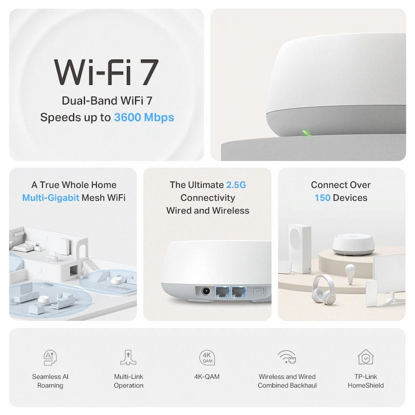 BE3600 Whole Home Mesh Wi-Fi 7 System