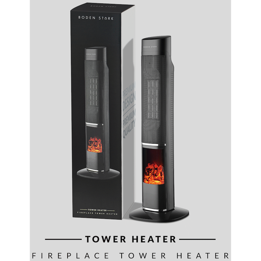 Boden Stark Fireplace Tower Heater - Guards On Duty Shop & Security Guards