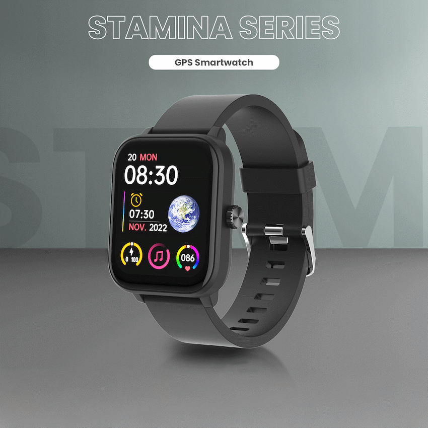 Volkano Stamina Series GPS Smartwatch - Black