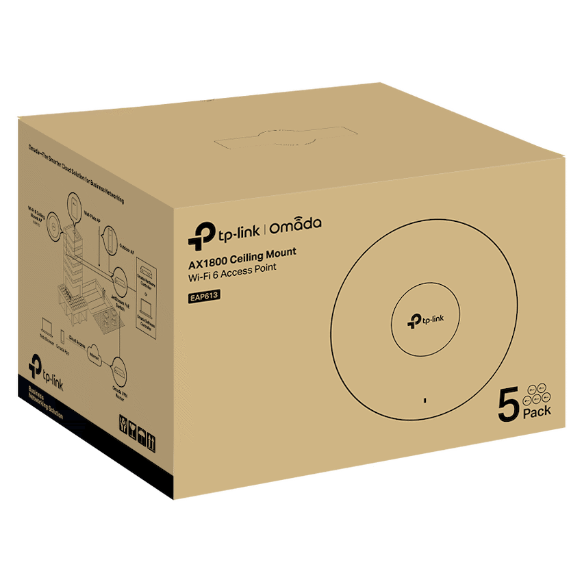 Omada TP-Link EAP613 AX1800 Ceiling Mount Wi-Fi 6 Access Point