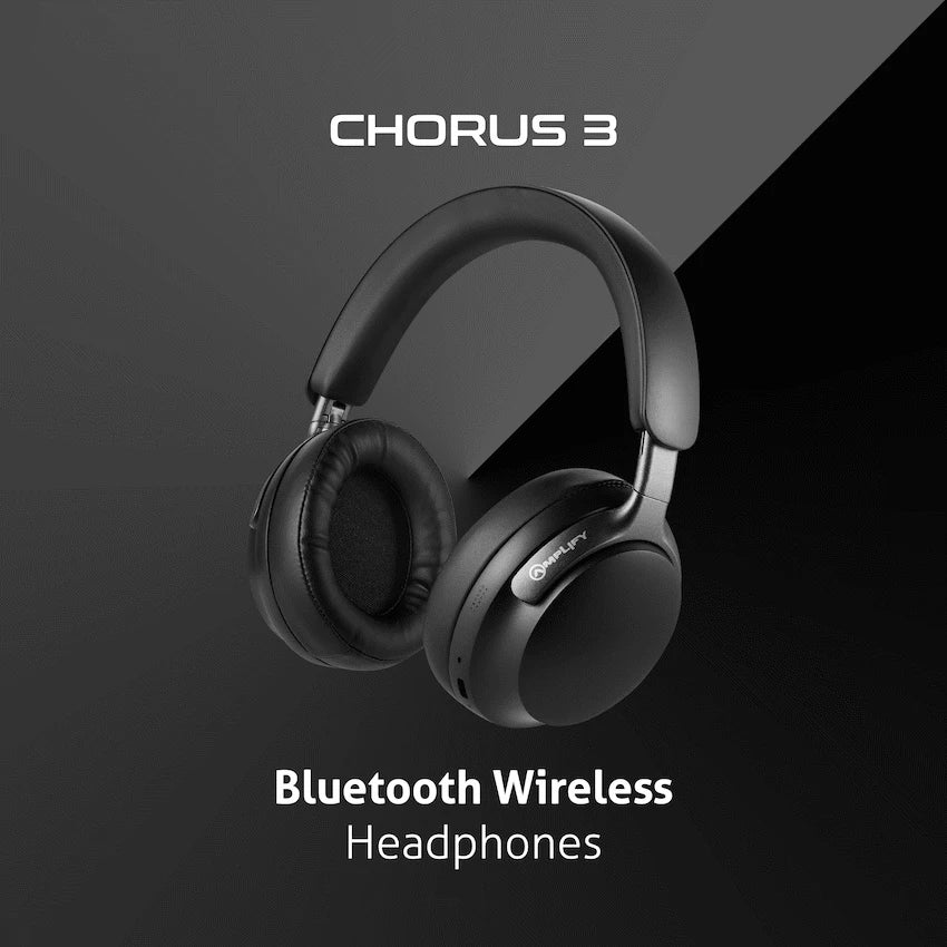 Amplify Chorus 3 Bluetooth Wireless Headphones - Black - Guards On Duty Shop & Security Guards