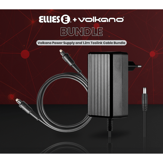 Volkano Power Supply and 1.2m Toslink Cable Bundle