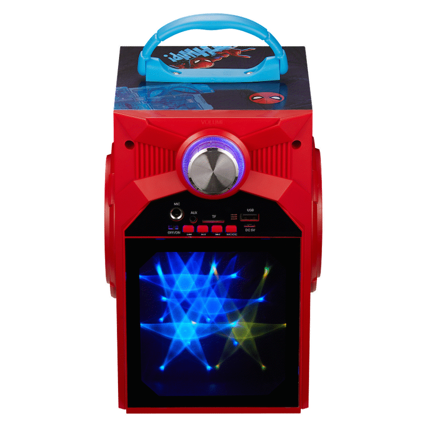 Marvel Spider-Man Galaxy LED Stars Karaoke Machine with Microphone