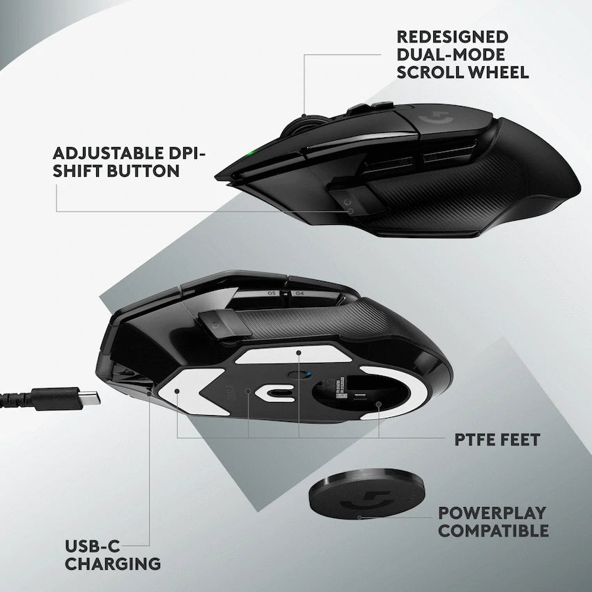 Logitech(R) G502 X Lightspeed Wireless Gaming Mouse - Black - Guards On Duty Shop & Security Guards